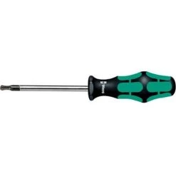 WERA Tournevis TORX® Avec Tête Sphérique, Dimensions : T 15, Long. De La Lame 80 Mm, Ø De La Lame 4,0 Mm