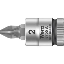Wera 8755 A 05003354001 Vis Pozidriv Douille-embout PZ 2 1/4 (6.3 Mm)