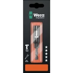 Wera 897/4 Imp R 05073990001 897/4 IMP R Porte-embouts Impaktor Avec Aimant Annulaire Et Jonc D’arrêt, 1/4 Pouce X 75 M