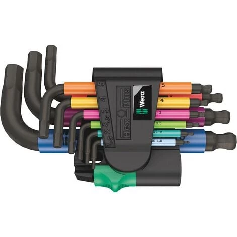 Wera 950/9 Hex-Plus Multicolour 2 6 Pans Intérieurs Jeu De Clés Mâles Coudées 9 Pièces 1 Wera 950/9 Hex-Plus Multicolour 2 6 Pans Intérieurs Jeu De Clés Mâles Coudées 9 Pièces