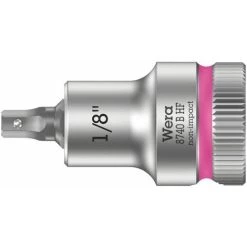 Wera Douille-embout Zyklop Pour Vis à Six Pans Creux, à Emmanchement 3/8 Avec Fonction De Retenue 8740 B HF, 1/8", 35 Mm - 05003080001