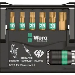 Jeu D'embouts Bit-Check 7 TX Diamond 1 Wera 1 PCS -Wera Soldes Boutique 29183053 2