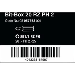 WERA Bit-Box 20 RZ PH 2, 20 Pièces -Wera Soldes Boutique 29919695 2
