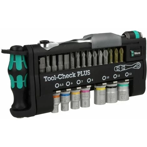 WERA Jeu D'embouts Avec Tournevis, Cliquet Et Douilles 1 WERA Jeu D'embouts Avec Tournevis, Cliquet Et Douilles