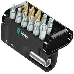Kit Embouts WERA Bit-Check Wood 3 12 Pieces Avec Support Universel