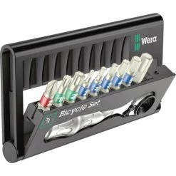 Wera Bicycle Set 9 05004177001 Jeu Dembouts Cruciforme Phillips, TORX, 6 Pans Intérieurs, Quatre Pans Extérieurs