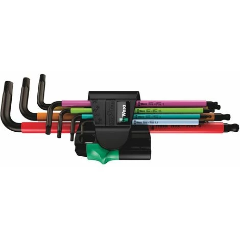 WERA 950 SPKL / 7B SM Aimanté Multicouleur Clé. Métrique. BlackLaser. 7 Partie 1 WERA 950 SPKL / 7B SM Aimanté Multicouleur Clé. Métrique. BlackLaser. 7 Partie