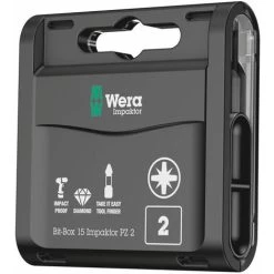 WERA Jeu De Bits. Bit-Box 15 Impacteur PZ 2. 15 Pi?ces