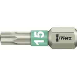 Embout Torx T 15 Wera 05071033001 Acier Inoxydable Forme (embouts): D 6.3 1 Pc(s)