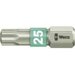 Embout Torx T 25 Wera 05071035001 Acier Inoxydable Forme (embouts): D 6.3 1 Pc(s)