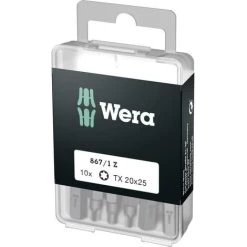 Embout Torx T 20 Wera 05072408001 Acier à Outils Allié, Extra-rigide Forme (embouts): D 6.3 10 Pc(s)