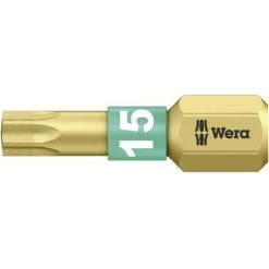 Embout Torx T 15 Wera 05 066102 001 Acier à Outils Allié, Revêtement Diamanté Forme (embouts): D 6.3 1 Pc(s)