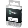 Embout Torx T 25 Wera 05072409001 Acier à Outils Allié, Extra-rigide Forme (embouts): D 6.3 10 Pc(s)