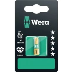 Embout Torx T 10 Wera 05134374001 Acier à Outils Allié, Revêtement Diamanté Forme (embouts): D 6.3 1 Pc(s)