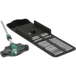 Wera Kraftform Kompakt 400 RA Set 1 Tournevis Porte-embouts 17 Pièces Cruciforme Phillips, Vis Pozidriv, TORX, 6 Pans I