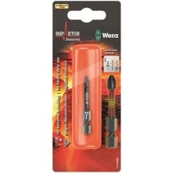 Wera 868/4 Embouts Pour Vis à Empreinte Carrée Impaktor IMP DC SB, # 2 X 50 Mm