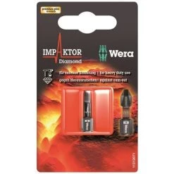 Wera 868/1 Embouts Pour Vis à Empreinte Carrée Impaktor IMP DC SB, # 2 X 25 Mm